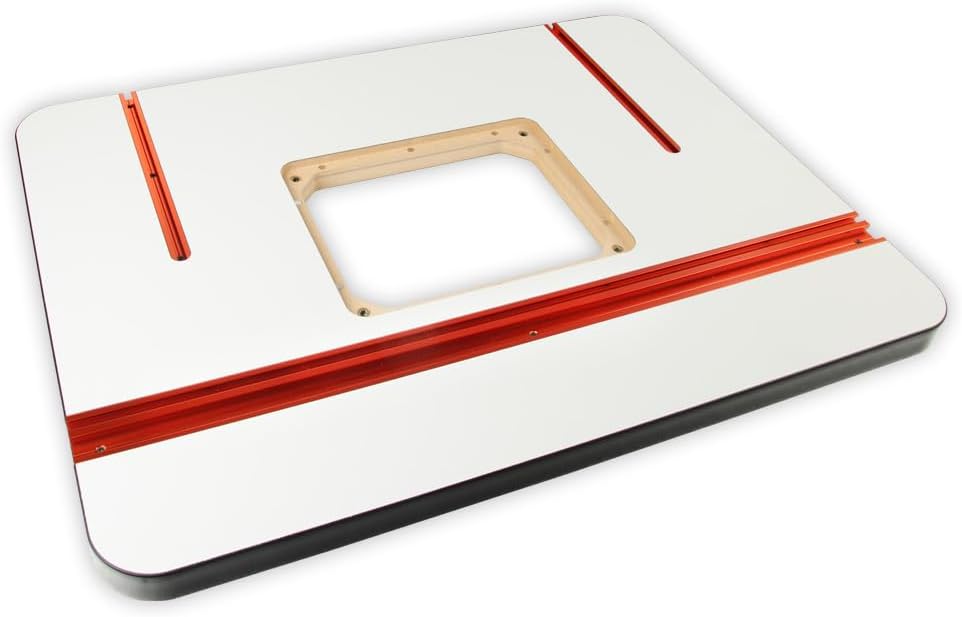 O'SKOOL MDF Router Table Top, 32 Inch by 24 Inch | Laminated Surface, 9-1/4" by 11-3/4" Plate Opening, Fits O'SKOOL Router Lifts