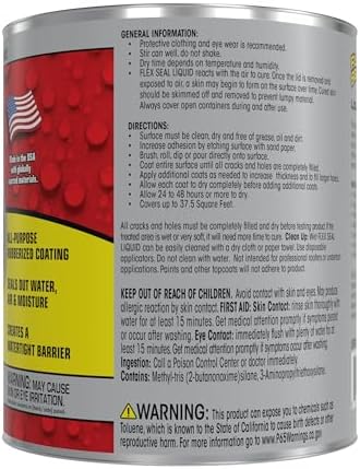 Flex Seal Liquid, Rubber Coating Sealant, Waterproof, Flexible, Breathable, and UV Resistant, Roof Repair, Basements, RV, Campers, Trailers, Marine