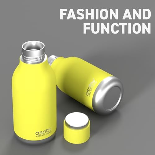 Urban Insulated and Double Walled Stainless Steel Bottle 16 Ounce by Asobu (Pastel Blue)