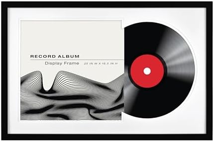 MCS Single Matted Record Album Frame, 15x15, Black