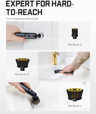 Fanttik Flip G10 Nano HomeCare Electric Spin Scrubber, Tile Grout Brush | 360° High-Torque Rotation, 2-Speed & 3-Angle