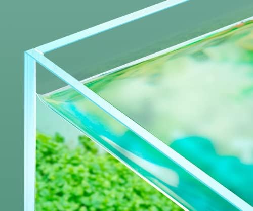 9.5 Gal Rimless Low Iron Glass Aquarium Tank, (17.7" L × 11" W × 11.8" H/ 45cm x 28cm x 30cm), 5mm Thickness Standard Jointed