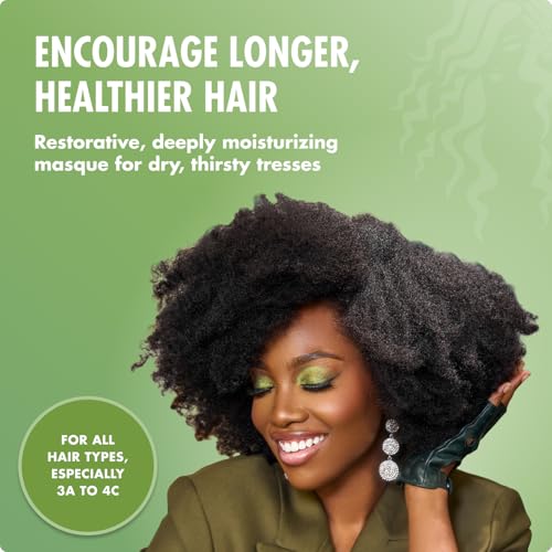 Mielle Organics Rosemary Mint Strengthening Hair Mask, Deep Conditioning Treatment Enriched with Biotin, Honey & Coconut Oil - Helps Encourage Longer