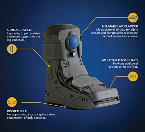 United Ortho USA16117 360 Air Walker Ankle Fracture Boot, Large, Grey