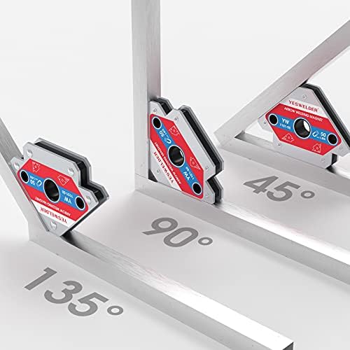 YESWELDER 4-Pc Welding Magnet Set, 50 lb Holding Power Welding Accessories