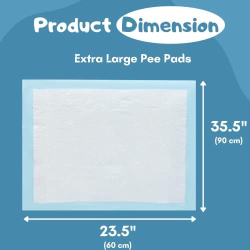 (100 Pads) CalPalmy Ultra Absorbency Pet Toilet Training Pads 18" x 13" Moisture Locking Technology Turns Liquid into Gel - Perfect for Rabbits and