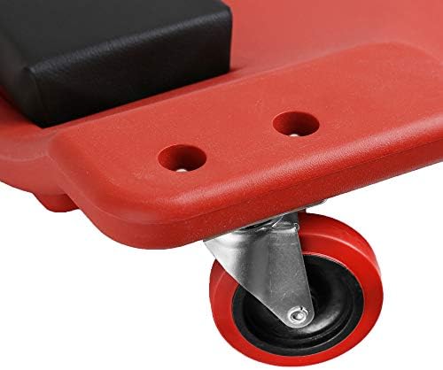 Low Profile Red 40 Inch Creeper Garage Plastic Rolling Car Repair Mechanic Cart