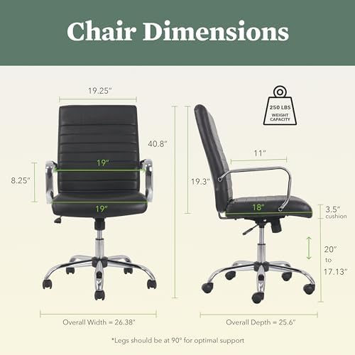 HON Sadie Big and Tall Ergonomic Office Chair, Heavy Duty Desk Chair, Black | Big and tall ergonomic office desk chair for desk work, lumbar support, adjustable arms, mesh comfort, 350 lb capacity