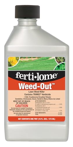 Fertilome (10515) Weed-Out Lawn Weed Killer Concentrate, 32 oz | Triclopyr liquid concentrate - Treats 200+ broadleaf weed species, 8,000 sq ft/pint - Lawn homeowners