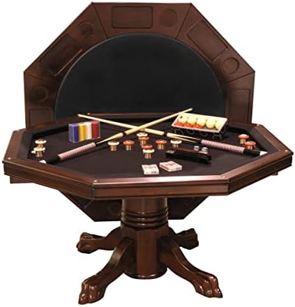 Combination 3 in 1 Poker/Game Table (Chestnut Finish)