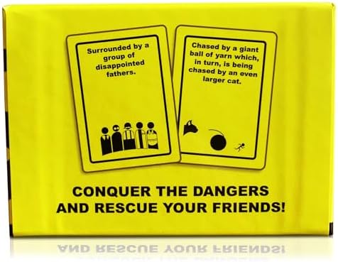ORIGAMI WHALE Danger The Game: The Card Game of Bizarre Dangers and Rescues - Family & Adult Game Night - Easy to Learn - Party Games - Family Board
