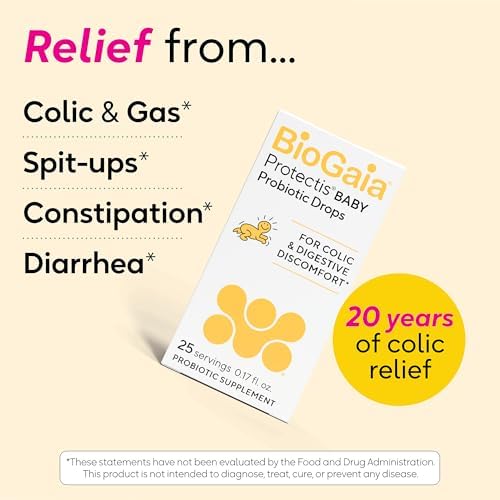 BioGaia Baby Probiotic Drops | Colic & Gas Relief | Safe for Newborns | Pediatrician-recommended | Ease Crying, Fussing, Colic, Gas