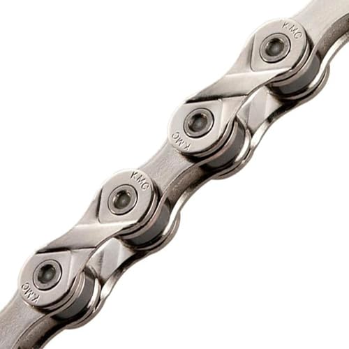 KMC X8 8-Speed X-Series High-Performance Bicycle Chain, Nickel Plate/Grey | Compatible with Shimano, SRAM, and Campagnolo 8-speed systems for MTB, road, gravel, and cyclocross riding