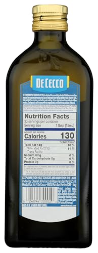 De Cecco Extra Virgin Olive Oil, Classico, Cold Extraction, Great for Cooking & Smooth Taste, 16.9 Fl Oz