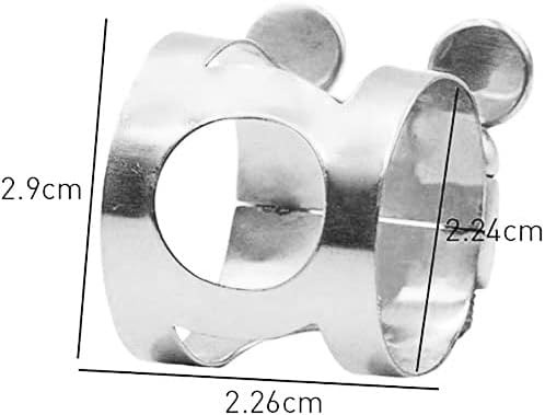 Jiayouy Alto Sax Mouthpiece Ligature Double Screws Ligature Silver Plated
