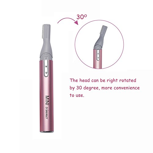 Mini Rotatable Lady Shaver Electric Bikini Facial Precision Trimmer Eyebrow Shaper Razor Kit Underarm Leg Body Hair Remover(Battery Operated) …