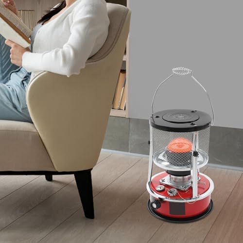 Kerosene Heaters, Portable Kerosene Space Heater W/Cotton Wick, 8000 Btu & Adjustable Height For Garages, Poorly Insulated Rooms, Outdoor Work Areas.