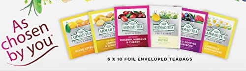 Ahmad Tea Green Tea, Evergreen Selection Pack Teabags, 60 Foil Teabags - Caffeinated & Sugar-Free