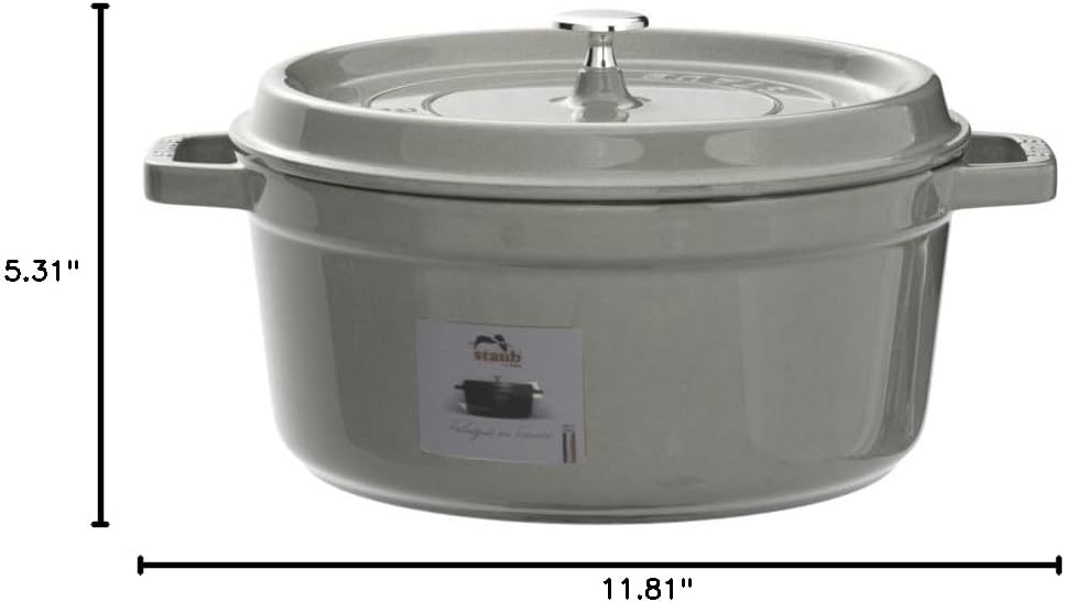 Staub Cast Iron 5.5-qt Round Cocotte - Grenadine, Made in France