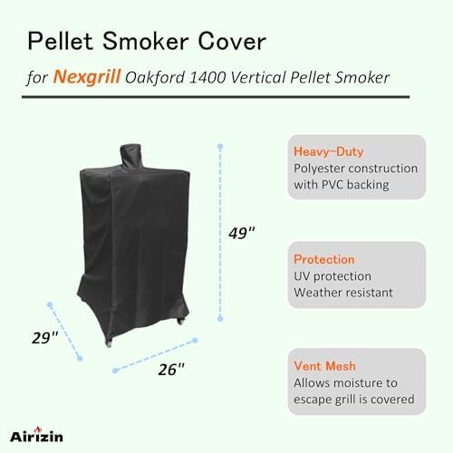 Grill Cover Replacement for Nexgrill Oakford 1400 Vertical Pellet Smoker,Oakford 1400 Grill Cover Accessories 700-0013