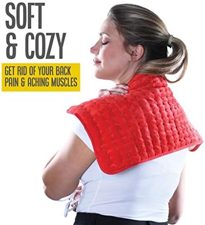 Heating pad - Electric Best for Back Pain and Cramps Relief 2 Hour auto Off Measures 24" X 12" Moist with Many Adjustable Setting Heats Fast