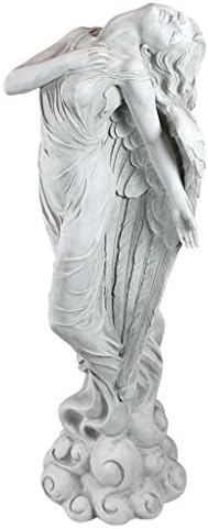 Design Toscano Remembrance and Redemption Angel Religious Indoor/Outdoor Garden Statue, From Base to Top of the Wings Nearly 3 feet tall! Tall, Cast Stone Resin, Antique Stone Finish