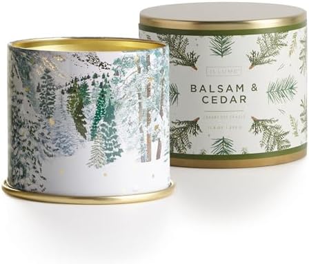 Illume Noble Holiday Collection Balsam & Cedar Vanity Tin, 11.8 oz Candle (45250072000)