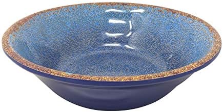 Gianna's Home 12 Piece Rustic Farmhouse Melamine Dinnerware Set (Blue)
