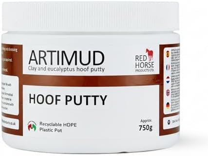 Artimud - Horse Hoof Putty | Thrush Treatment | 26.5 oz (750g) | Eucalyptus Horse Hoof Clay | Equine Frog & Sole Protection | Red Horse Products
