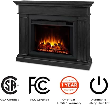 Real Flame Centennial Grand Electric Fireplace with Mantel for Living Room or Bedroom, Replaceable Fireplace Insert Heater