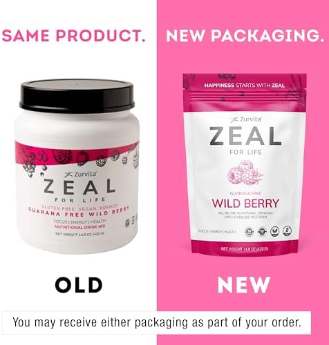 Zurvita - Zeal for Life Wild Berry Wellness Drink Mix - 420 g | Contains Vitamins, Minerals, Antioxidants, Plant Nutrients, Digestive Enzymes, And Phytonutrients For Daily Nutrition