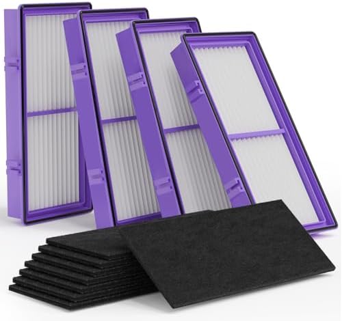 Leemone Aer1 Filter Replacement for Holmes/Bionaire Air Purifier, Blue 2+4