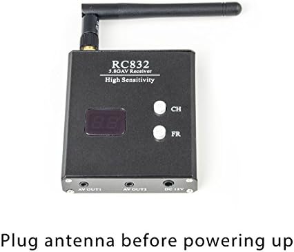 WR832 5.8GHz 40CH Wireless FPV Audio Video Receiver for Racing Drone and Multicopter