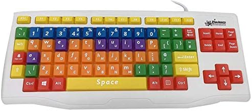 Playlearn Children's Computer USB Keyboard - Upper Case & Lower Case - Color Coded SEN - Splash Proof Casing - Fun to Use Keyboard - Great Learning