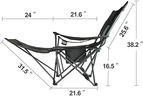 OUTDOOR LIVING SUNTIME Camping Folding Portable Mesh Chair with Removabel Footrest…