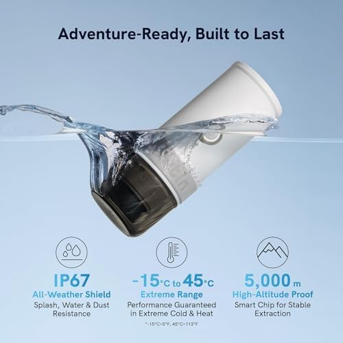 OutIn Mino Portable Electric Espresso Machine for Travel with Self-Heating | Mini Camping Coffee Maker, Pocket-Sized Coffee Machine