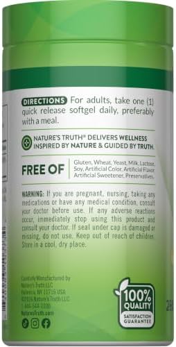 Nature's Truth Vitamin D3 2000 IU | 300 Softgels | High Potency Formula | Non-GMO & Gluten Free Supplement