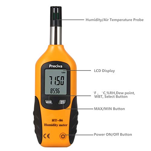 Preciva Digital Psychrometer Thermo-Hygrometer