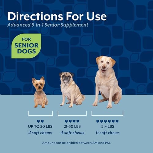 NaturVet Senior Advanced 5-in-1 Support Dog Supplement - 60 Ct