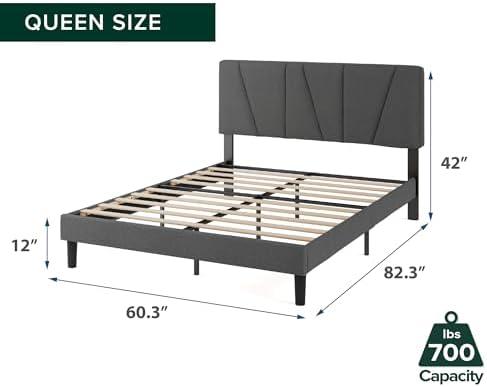 Zinus Maya Platform Bed Frame, Four Underbed Storage Drawers, Full | Secure Locking Drawers, Modern Upholstered Look, Minimalist Design, Straightforward Assembly, No Box Spring Needed