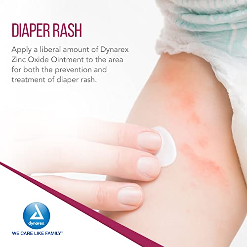 Dynarex Zinc Oxide Ointment, Protective Skin Barrier Ointment, Soothes, Prevents, & Relieves Chaffed Skin, and Irritation, White