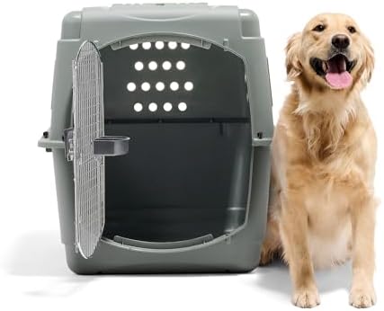 Petmate Sky Kennel - For Air and Travel, Airline Compliant Dog Crate for Pets 50-70 lbs, Heavy Duty Dog Kennel, Made in the USA- 36 Inches