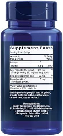 Life Extension PalmettoGuard Saw Palmetto, 30 Softgels | With Beta-Sitosterol, Supports Healthy Prostate Function & Hormone Metabolism