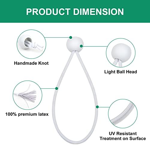 30PCS of 3 Sizes Ball Bungee Cords, 6, 9, 11 Inch Tarp Canopy Bungee Balls, Heavy Duty Tie Down Cord for Shelter, Gazebo, Camping, Tent, Cargo