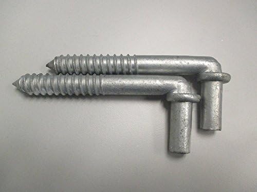 Lag Screw Style 2 Pc Pack Chain Link Gate Hinge 5/8" x 6"