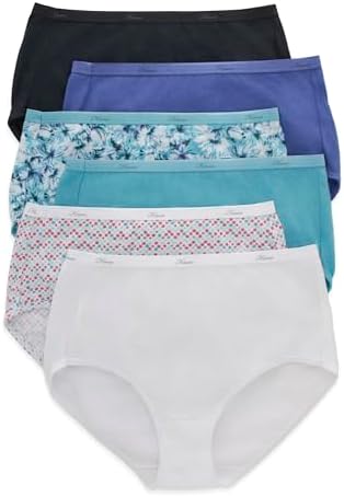 Hanes women's Hi-Cut Panties Pack, Lightweight Cotton Hi-Cuts, 6-Pack (Retired, Colors May Vary)