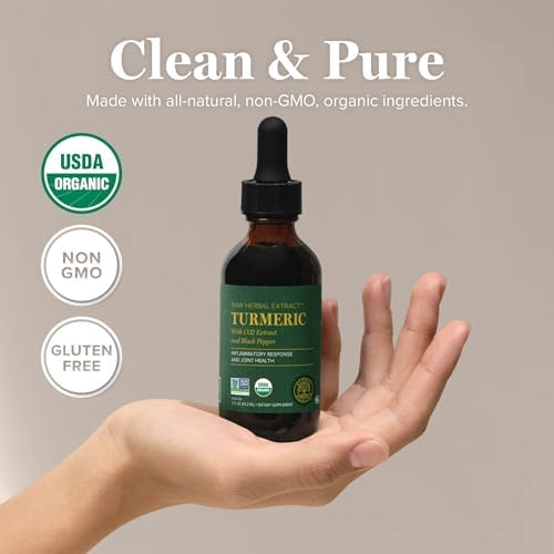 Turmeric Curcumin Liquid Drops with Black Pepper, Joint & Digestive (2 Oz) | Global Healing Turmeric Curcumin Black Pepper Joint Mobility Relief