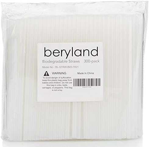 Compostable Drinking Straws - Bulk Pack of 300