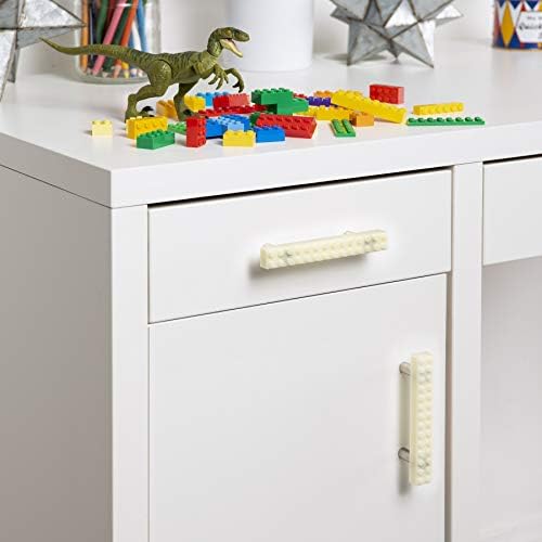 Set of 2 Build-On Brick Drawer Pulls (Green)