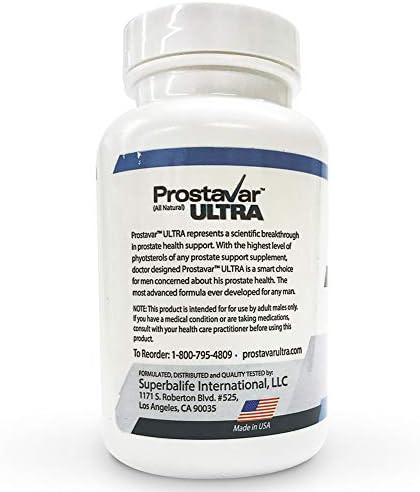 3 Bottle New Improve From Maker of Original Prostavar Ultra Prostate Support 600mg 90% Beta-Sitosterol & 320mg Saw Palmetto + Grape Seed Extract